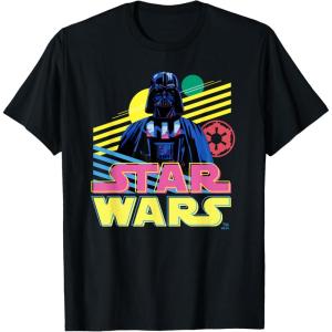 imageStar Wars Darth Vader Bold Graphic Retro Eighties 80s Vibe TShirtBlack