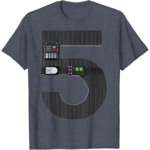 imageStar Wars Darth Vader Fifth Birthday TShirtHeather Blue