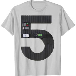 imageStar Wars Darth Vader Fifth Birthday TShirtSilver Grey