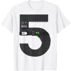 imageStar Wars Darth Vader Fifth Birthday TShirtWhite