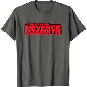 imageStar Wars Day Revenge of the Sixth May 6th Logo TShirtAsphalt Grey