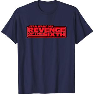 imageStar Wars Day Revenge of the Sixth May 6th Logo TShirtNavy Blue