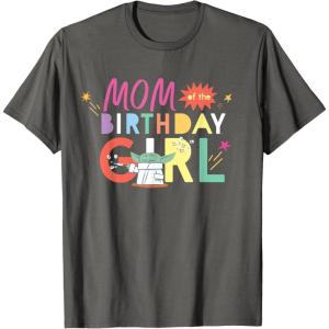 imageStar Wars Grogu Mandalorian Toon Mom of the Birthday Girl TShirtAsphalt Grey