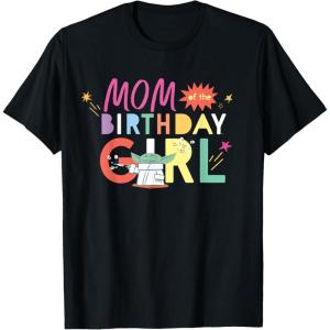 imageStar Wars Grogu Mandalorian Toon Mom of the Birthday Girl TShirtBlack