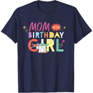 imageStar Wars Grogu Mandalorian Toon Mom of the Birthday Girl TShirtNavy Blue