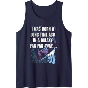 imageStar Wars I Was Born A Long Time Ago 50th Birthday Disney Tank TopNavy Blue