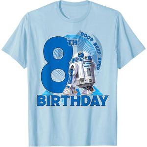 imageStar Wars R2D2 Boop Beep Beep 8th Birthday TShirtBaby Blue