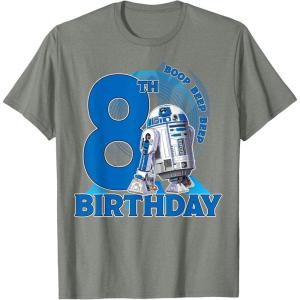 imageStar Wars R2D2 Boop Beep Beep 8th Birthday TShirtOlive Heather