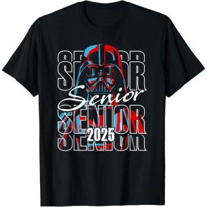 imageStar Wars Senior Darth Vader Graduation 2025 Poster TShirtBlack