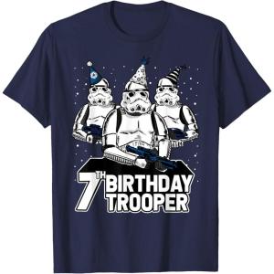 imageStar Wars Stormtrooper Party Hats Trio 7th Birthday Trooper TShirtNavy Blue