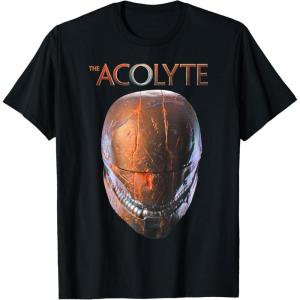 imageStar Wars The Acolyte Sith Lord Helmet Portrait Vintage TShirtBlack