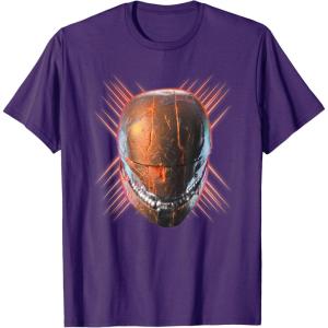 imageStar Wars The Acolyte Sith Lord Helmet Retro Neon Portrait TShirtPurple