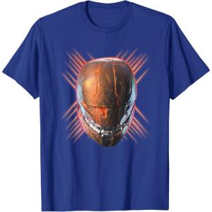 imageStar Wars The Acolyte Sith Lord Helmet Retro Neon Portrait TShirtRoyal Blue