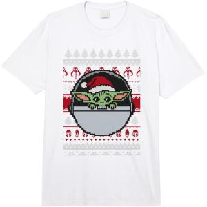 imageStar Wars The Mandalorian Grogu Ugly Christmas Sweater Comfort Colors Adult Heavyweight TshirtWhite