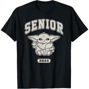 imageStar Wars The Mandalorian Senior Grogu High School Style TShirtBlack