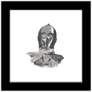 imageTrends International Gallery Pops Star Wars Saga  C3PO Artistic Atmosphere Portrait Wall Art Wall Poster 12quot x 12quot Black Framed VersionBlack Framed Version