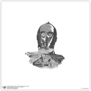imageTrends International Gallery Pops Star Wars Saga  C3PO Artistic Atmosphere Portrait Wall Art Wall Poster 12quot x 12quot Black Framed VersionUnframed Version