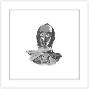 imageTrends International Gallery Pops Star Wars Saga  C3PO Artistic Atmosphere Portrait Wall Art Wall Poster 12quot x 12quot Black Framed VersionWhite Framed Version