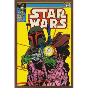 imageTrends International Star Wars Saga  Boba Fett  Comic Cover Wall Poster 34L x 224W Premium Unframed VersionMahogany Framed Version