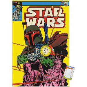 imageTrends International Star Wars Saga  Boba Fett  Comic Cover Wall Poster 34L x 224W Premium Unframed VersionPremium Poster  Mount Bundle