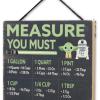 imageDisney Star Wars Darth Vader Hanging Wood Measuring Sign  Measure and Rule the Kitchen Conversion Chart for HomeBlackGreen