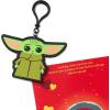 imageHallmark Star Wars Valentines Day Card for Kid with Removable Backpack Clip Baby Yoda May the 4thDay Card