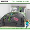 imageJay Franco Kids Comforter Set Includes Sheets and Pillow Covers  Soft and Cozy Bed Set for Stylish Room Decor Dark Blue  Star Wars 5 Piece Twin BeddingGrey  Minecraft Movie