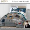 imageJay Franco Kids Comforter Set Includes Sheets and Pillow Covers  Soft and Cozy Bed Set for Stylish Room Decor Dark Blue  Star Wars 5 Piece Twin BeddingDark Grey  Harry Potter
