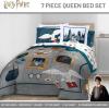 imageJay Franco Kids Comforter Set Includes Sheets and Pillow Covers  Soft and Cozy Bed Set for Stylish Room Decor Dark Blue  Star Wars 5 Piece Twin BeddingDark Grey  Harry Potter