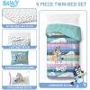 imageJay Franco Kids Comforter Set Includes Sheets and Pillow Covers  Soft and Cozy Bed Set for Stylish Room Decor Dark Blue  Star Wars 5 Piece Twin BeddingMulti  Bluey  Bingo