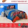 imageJay Franco Kids Comforter Set Includes Sheets and Pillow Covers  Soft and Cozy Bed Set for Stylish Room Decor Dark Blue  Star Wars 5 Piece Twin BeddingBlue  Blaze  the Monster Machines