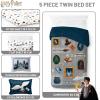 imageJay Franco Kids Comforter Set Includes Sheets and Pillow Covers  Soft and Cozy Bed Set for Stylish Room Decor Dark Blue  Star Wars 5 Piece Twin BeddingDark Grey  Harry Potter