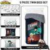 imageJay Franco Kids Comforter Set Includes Sheets and Pillow Covers  Soft and Cozy Bed Set for Stylish Room Decor Dark Blue  Star Wars 5 Piece Twin BeddingBlack  My Hero Academia