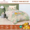 imageJay Franco Kids Comforter Set Includes Sheets and Pillow Covers  Soft and Cozy Bed Set for Stylish Room Decor Dark Blue  Star Wars 5 Piece Twin BeddingMulti  Lion King