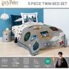 imageJay Franco Kids Comforter Set Includes Sheets and Pillow Covers  Soft and Cozy Bed Set for Stylish Room Decor Dark Blue  Star Wars 5 Piece Twin BeddingDark Grey  Harry Potter