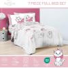 imageJay Franco Kids Comforter Set Includes Sheets and Pillow Covers  Soft and Cozy Bed Set for Stylish Room Decor Dark Blue  Star Wars 5 Piece Twin BeddingWhite  Aristocats