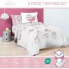 imageJay Franco Kids Comforter Set Includes Sheets and Pillow Covers  Soft and Cozy Bed Set for Stylish Room Decor Dark Blue  Star Wars 5 Piece Twin BeddingWhite  Aristocats