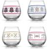 imageJoyJolt Star Wars Dark Side Stemless Drinking Glasses Set of 4 15 oz Tumblers Kitchen Glasses ft General Grievous Kylo Ren Darth Vader Emperor Palpatine Darth Maul4 Count Pack of 1