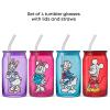 imageJoyJolt Star Wars Now Playing Collection Tumblers 169oz Classic Can Shape Tumbler Drinking Glass Cups Set Glass Tumbler Set of 4 wGlass Straws Star Wars Gifts Star Wars Glassware Large ClearMickey Mouse