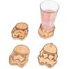 imagePICNIC TIME Bottle Openers Wood Coasters Set of 4 35 x 5 x 4 Star Wars Stormtrooper  Parawood