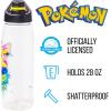 imageSilver Buffalo Star Wars Darth Vader Water Bottle With ScrewOn Lid 28 OuncesPokemon Electrifying Pikachu
