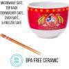 imageSilver Buffalo Star Wars Japanese Art Featuring Darth Vader Yoda Chewbacca Death Star and Stormtrooper Ceramic Ramen Noodle Rice Bowl with Chopsticks Microwave Safe 30 OuncesMickey Mouse Lunar Year Tiger