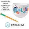 imageSilver Buffalo Star Wars Japanese Art Featuring Darth Vader Yoda Chewbacca Death Star and Stormtrooper Ceramic Ramen Noodle Rice Bowl with Chopsticks Microwave Safe 30 OuncesLilo and Stitch Aloha