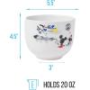 imageSilver Buffalo Star Wars Japanese Art Featuring Darth Vader Yoda Chewbacca Death Star and Stormtrooper Ceramic Ramen Noodle Rice Bowl with Chopsticks Microwave Safe 30 OuncesMickey and Minnie Watercolor