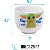 imageSilver Buffalo Star Wars Japanese Art Featuring Darth Vader Yoda Chewbacca Death Star and Stormtrooper Ceramic Ramen Noodle Rice Bowl with Chopsticks Microwave Safe 30 OuncesMandalorian Baby Yoda Grogu