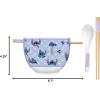 imageSilver Buffalo Star Wars Japanese Art Featuring Darth Vader Yoda Chewbacca Death Star and Stormtrooper Ceramic Ramen Noodle Rice Bowl with Chopsticks Microwave Safe 30 OuncesLilo and Stitch Waves Spoon B