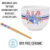 imageSilver Buffalo Star Wars Japanese Art Featuring Darth Vader Yoda Chewbacca Death Star and Stormtrooper Ceramic Ramen Noodle Rice Bowl with Chopsticks Microwave Safe 30 OuncesLilo and Stitch Yummy