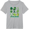 imageStar Wars  Green Grid TShirtHeather Grey