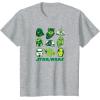 imageStar Wars  Green Grid TShirtHeather Grey