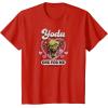 imageStar Wars  Yoda One For Me Funny Valentines Day Pun TShirtRed